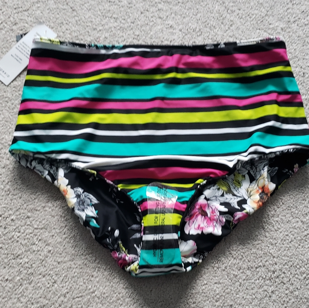 Torrid Reversible Swim Bottoms Brief NWT